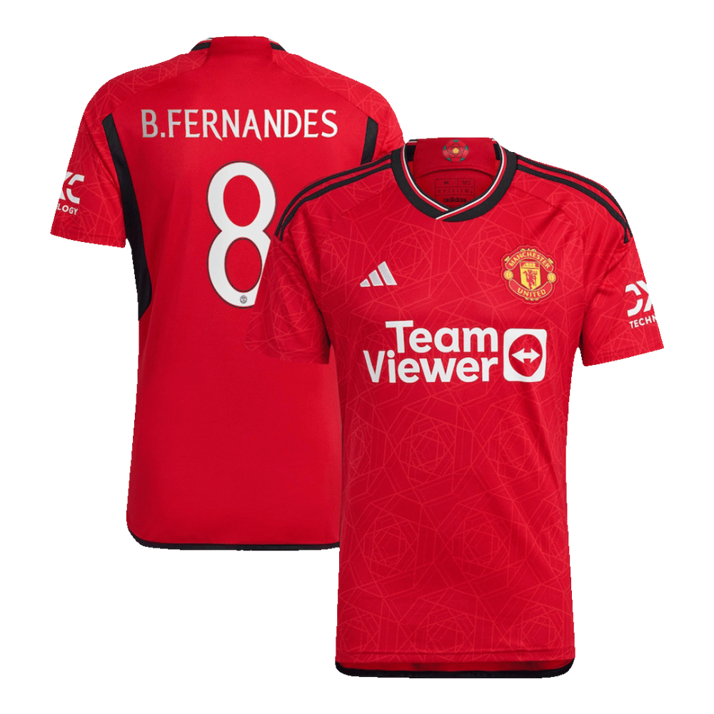 B.FERNANDES #8 Manchester United Home Jersey 2023/24 - UCL B.FERNANDES #8 Manchester United Home Jersey 2023/24 - UCL