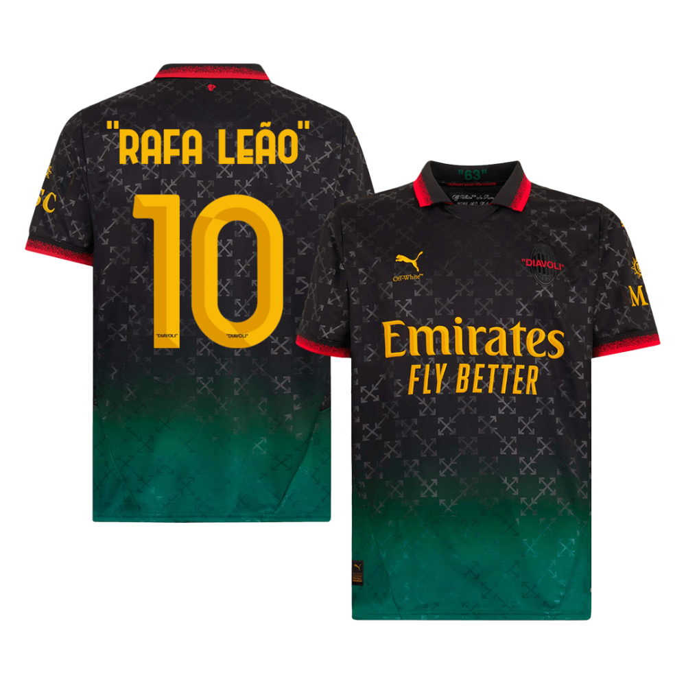 RAFA LEÃO #10 AC Milan Fourth Away Soccer Jersey 2024/25 RAFA LEÃO #10 AC Milan Fourth Away Soccer Jersey 2024/25