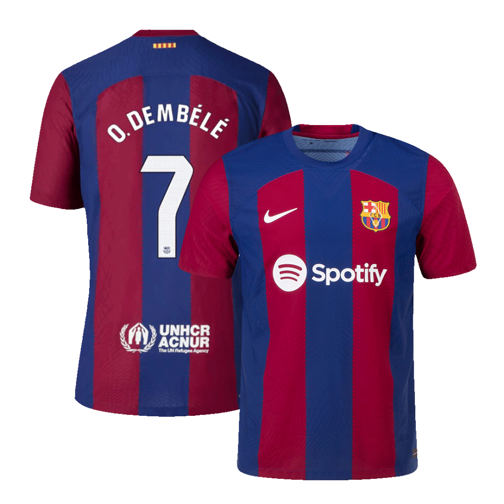 O.DEMBÉLÉ #7 Barcelona Home Players Version Jersey 2023/24 O.DEMBÉLÉ #7 Barcelona Home Players Version Jersey 2023/24