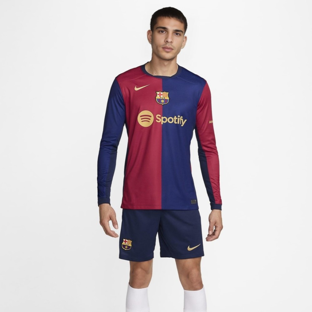Barcelona Home Long Sleeve Soccer Jersey 2024/25 Barcelona Home Long Sleeve Soccer Jersey 2024/25