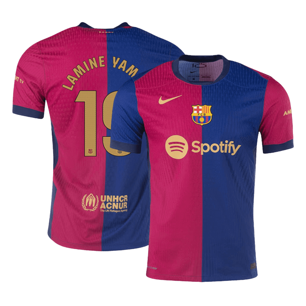 LAMINE YAMAL #19 Barcelona Home Players Version Soccer Jersey 2024/25 LAMINE YAMAL #19 Barcelona Home Players Version Soccer Jersey 2024/25