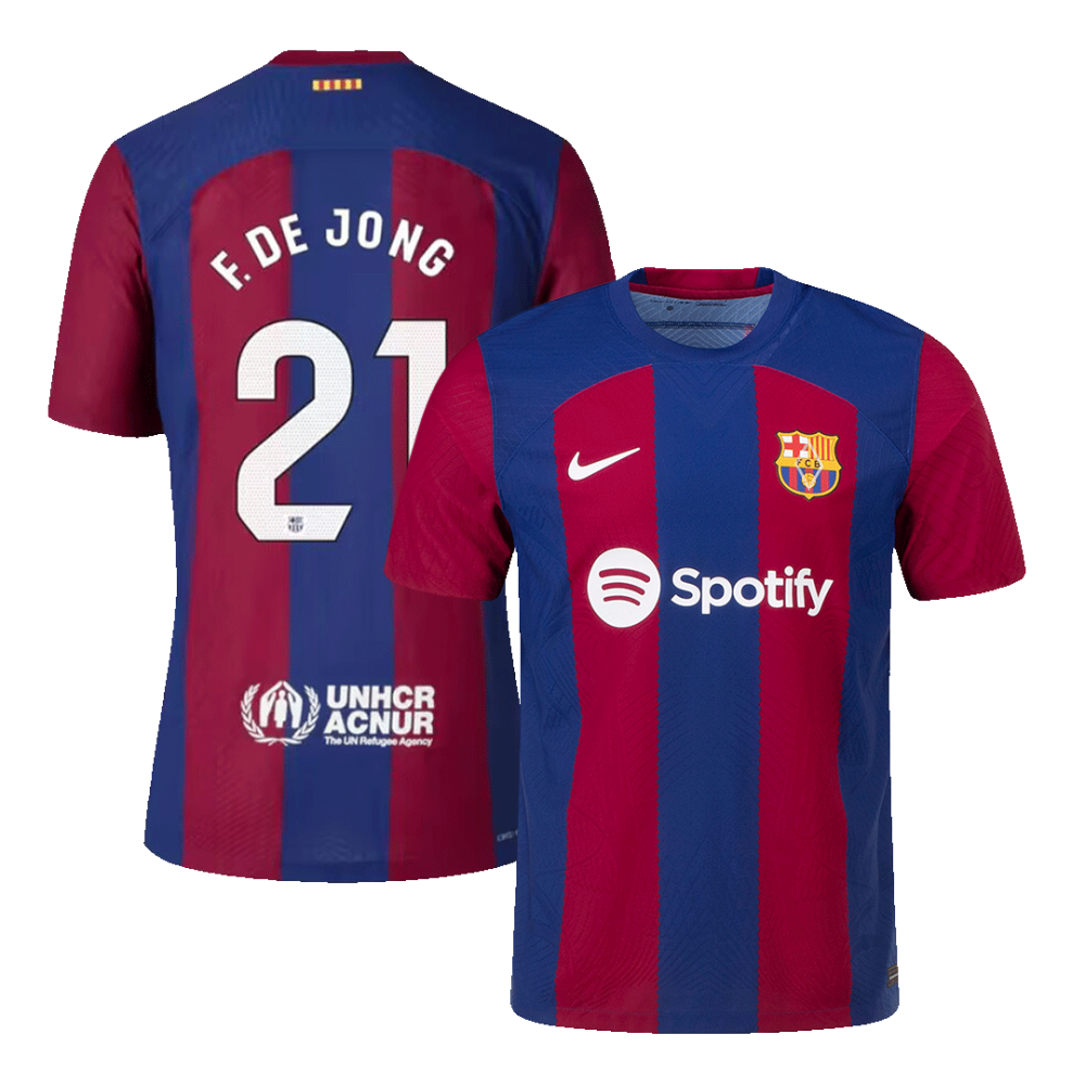 F. DE JONG #21 Barcelona Home Players Version Jersey 2023/24 F. DE JONG #21 Barcelona Home Players Version Jersey 2023/24