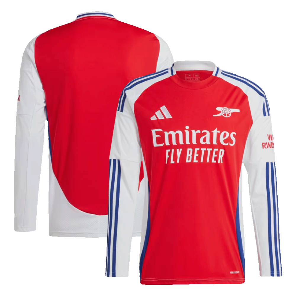 Arsenal Home Long Sleeve Soccer Jersey 2024/25 Arsenal Home Long Sleeve Soccer Jersey 2024/25