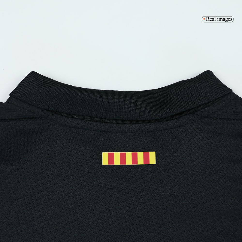 Barcelona Away Kids Soccer Jerseys Kit 2024/25 - Spotify Logo Without Text
