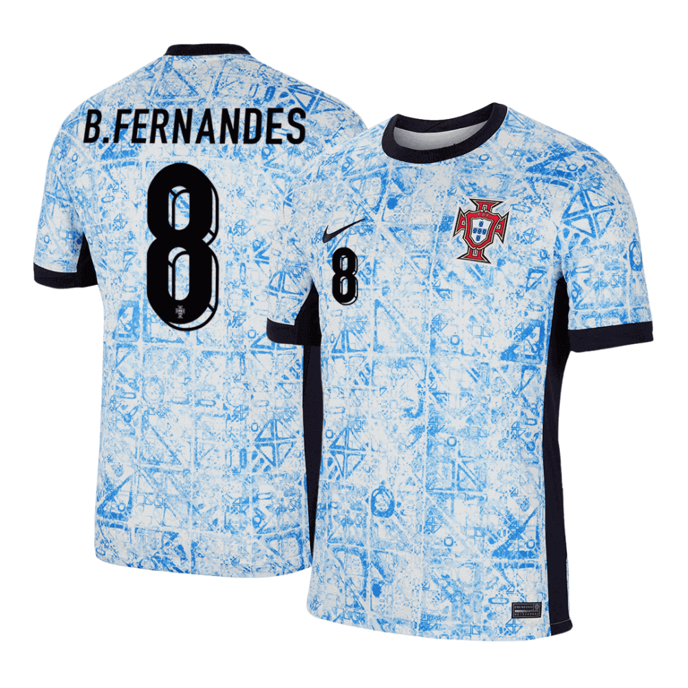 B.FERNANDES #8 Portugal Away Soccer Jersey EURO 2024 B.FERNANDES #8 Portugal Away Soccer Jersey EURO 2024