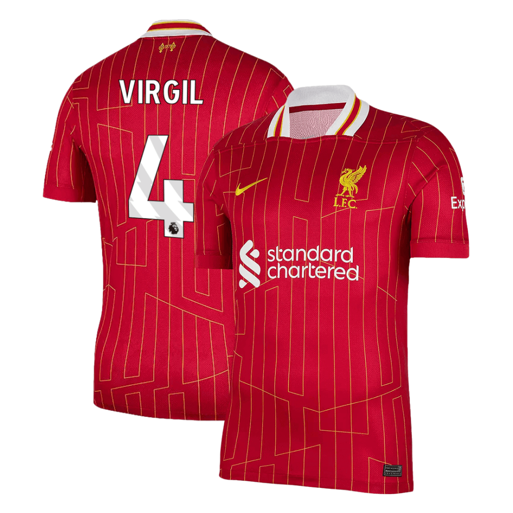 VIRGIL #4 Liverpool Home Soccer Jersey 2024/25 VIRGIL #4 Liverpool Home Soccer Jersey 2024/25