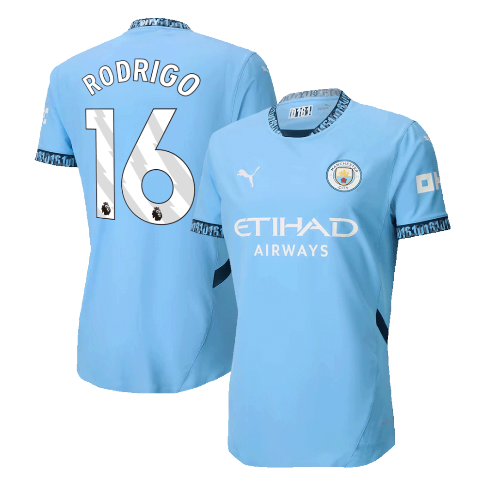 RODRIGO #16 Manchester City Home Players Version Soccer Jersey 2024/25 RODRIGO #16 Manchester City Home Players Version Soccer Jersey 2024/25