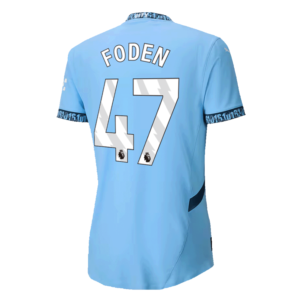 FODEN #47 Manchester City Home Players Version Soccer Jersey 2024/25 FODEN #47 Manchester City Home Players Version Soccer Jersey 2024/25