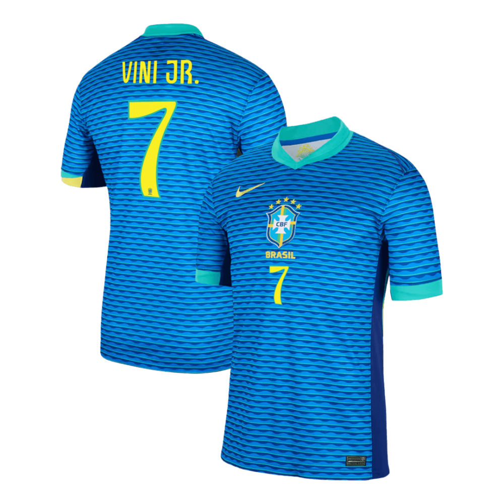 VINI JR. #7 Brazil Away Soccer Jersey Copa America 2024 VINI JR. #7 Brazil Away Soccer Jersey Copa America 2024