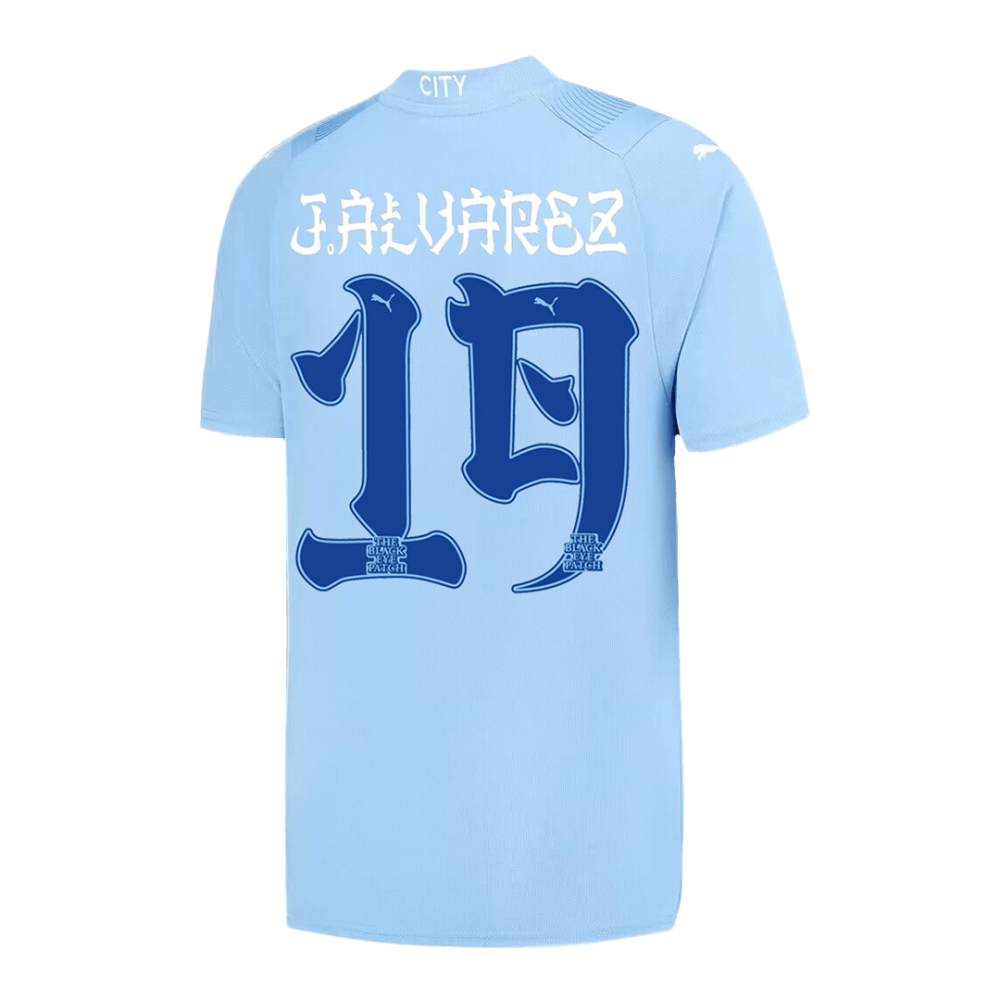 J.ALVAREZ #19 Manchester City Japanese Tour Printing Home Jersey 2023/24 J.ALVAREZ #19 Manchester City Japanese Tour Printing Home Jersey 2023/24