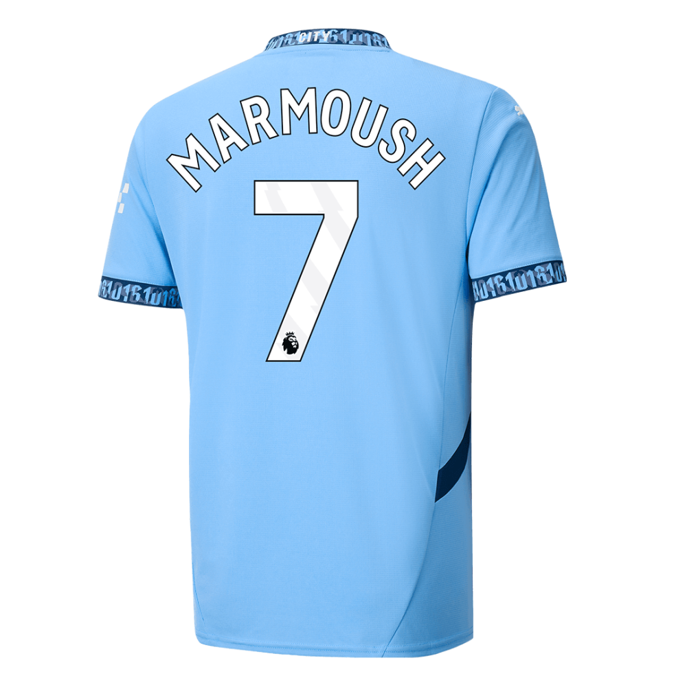 MARMOUSH #7 Manchester City Home Soccer Jersey 2024/25 MARMOUSH #7 Manchester City Home Soccer Jersey 2024/25
