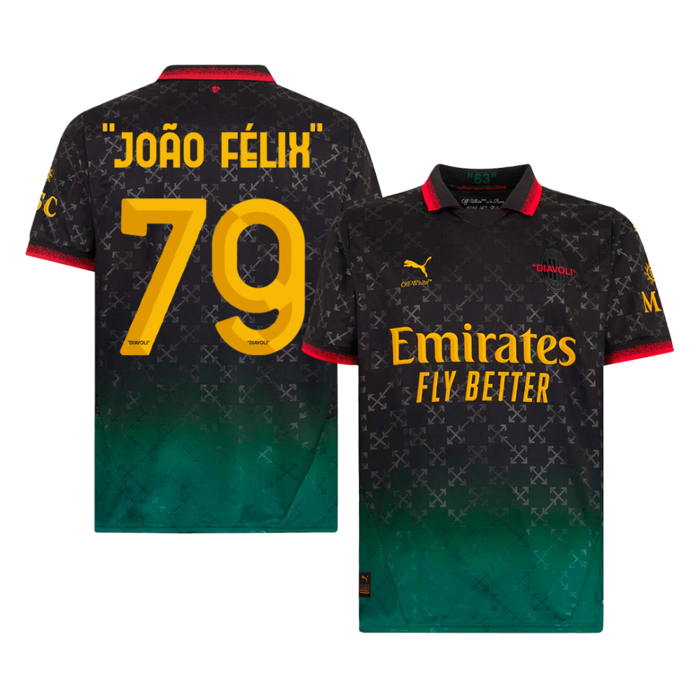 JOÃO FÉLIX #79 AC Milan Fourth Away Soccer Jersey 2024/25 JOÃO FÉLIX #79 AC Milan Fourth Away Soccer Jersey 2024/25