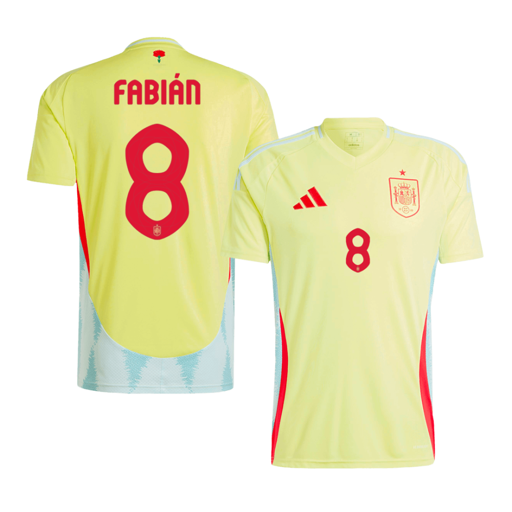 FABIÁN #8 Spain Away Soccer Jersey EURO 2024 FABIÁN #8 Spain Away Soccer Jersey EURO 2024
