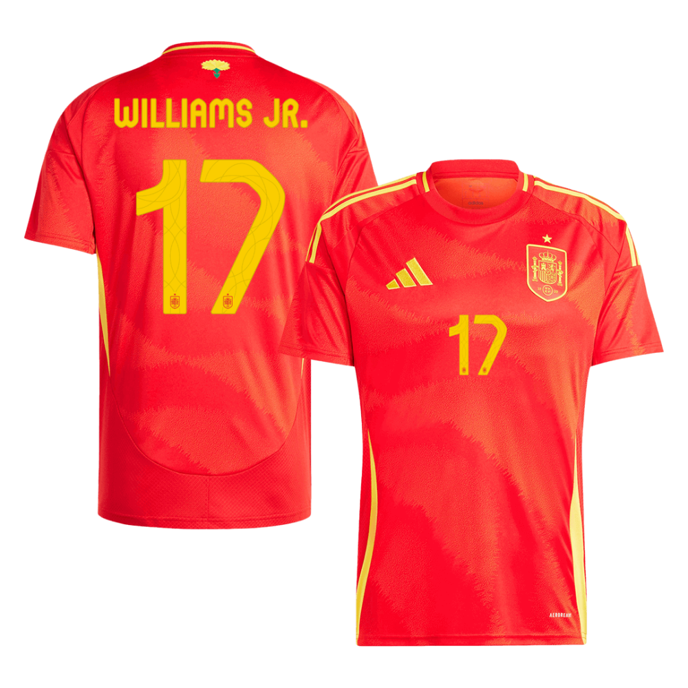 WILLIAMS JR. #17 Spain Home Soccer Jersey EURO 2024