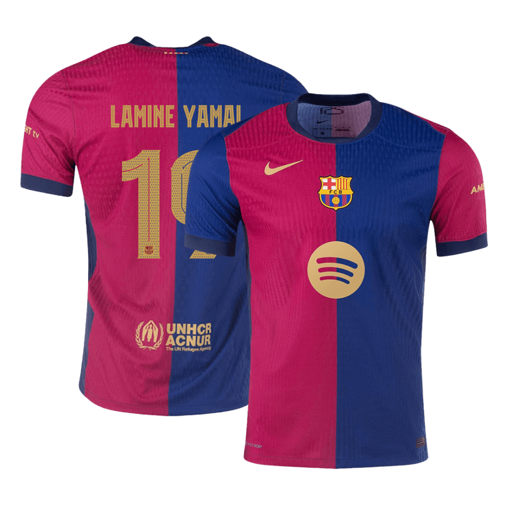 LAMINE YAMAL #19 Barcelona Home Players Version Soccer Jersey 2024/25 -UCL Spotify Logo Without Text LAMINE YAMAL #19 Barcelona Home Players Version Soccer Jersey 2024/25 -UCL Spotify Logo Without Text