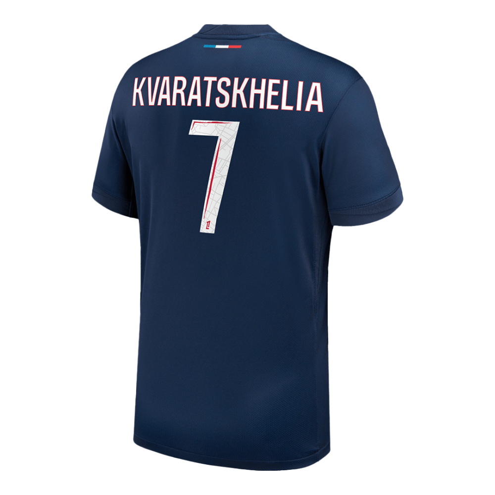 KVARATSKHELIA #7 PSG Home Soccer Jersey 2024/25