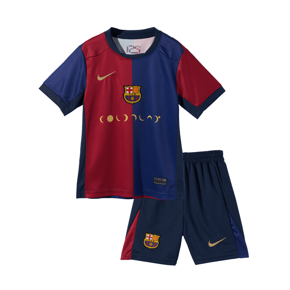 Barcelona Home Kids Soccer Jerseys Kit 2024/25 - COLDPLAY Barcelona Home Kids Soccer Jerseys Kit 2024/25 - COLDPLAY
