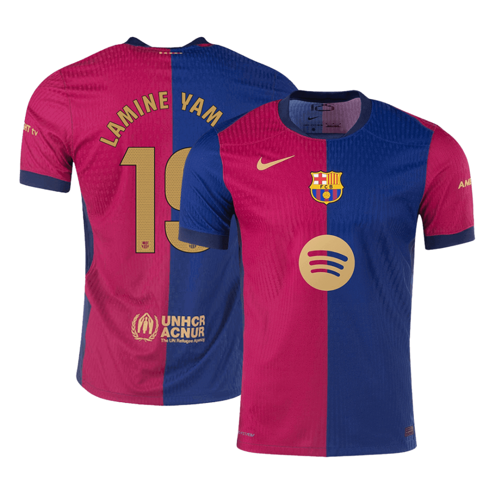 LAMINE YAMAL #19 Barcelona Home Players Version Soccer Jersey 2024/25 Spotify Logo Without Text LAMINE YAMAL #19 Barcelona Home Players Version Soccer Jersey 2024/25 Spotify Logo Without Text