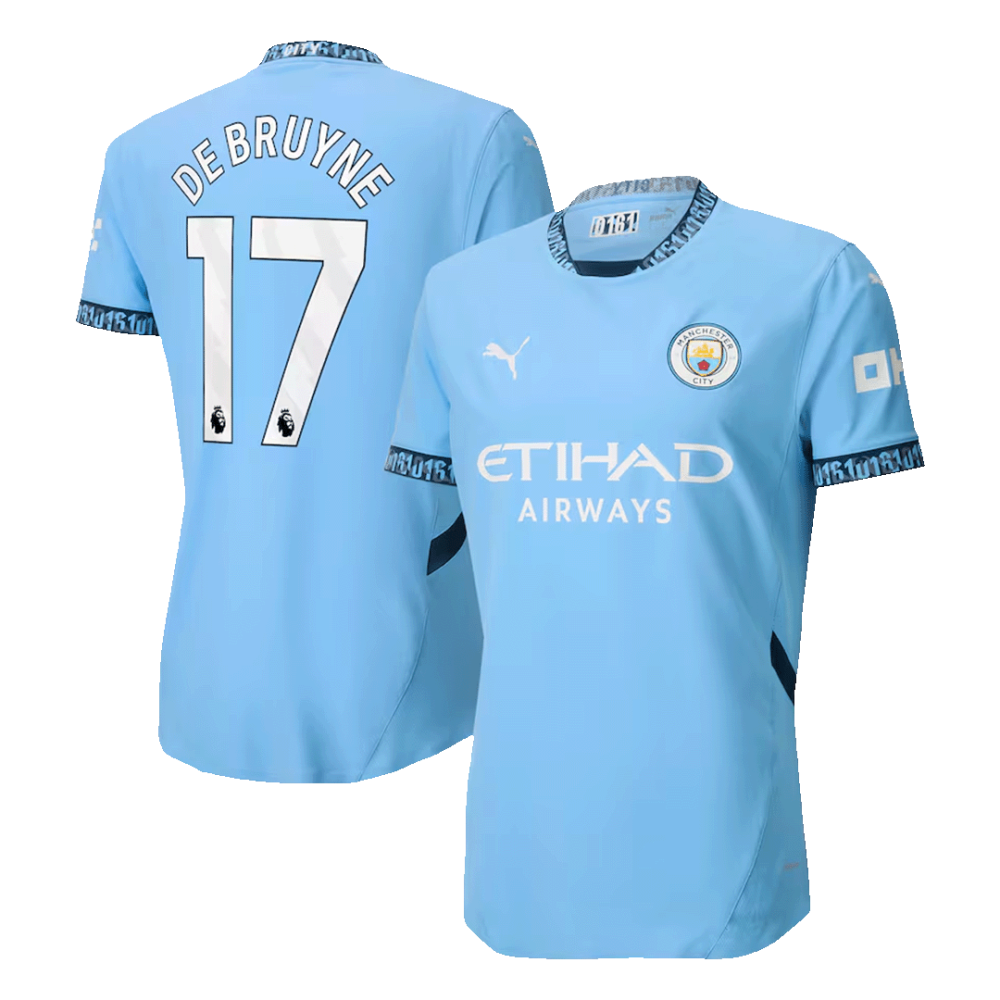 DE BRUYNE #17 Manchester City Home Players Version Soccer Jersey 2024/25 DE BRUYNE #17 Manchester City Home Players Version Soccer Jersey 2024/25