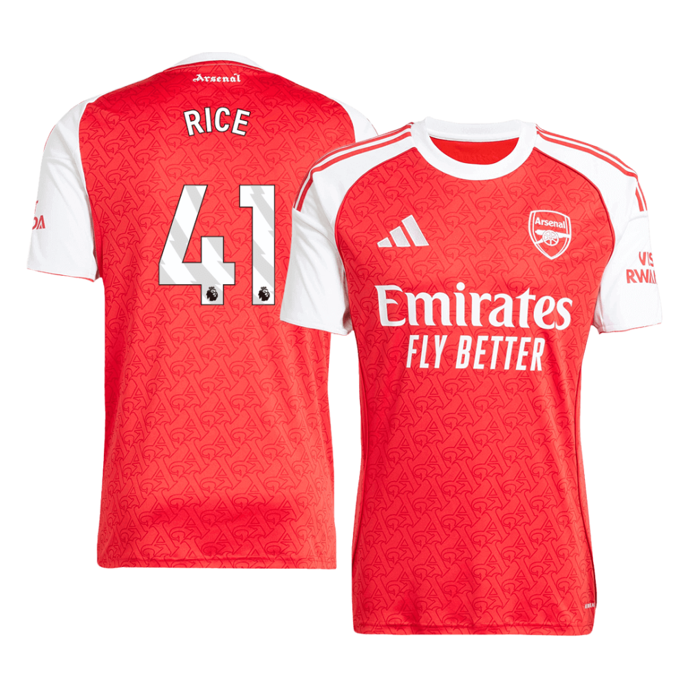 RICE #41 Arsenal Home Soccer Jersey 2025/26 RICE #41 Arsenal Home Soccer Jersey 2025/26