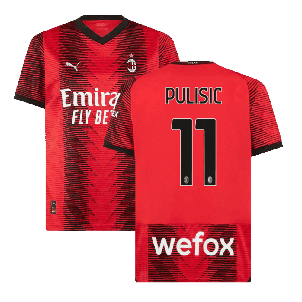 PULISIC #11 AC Milan Home Jersey 2023/24 PULISIC #11 AC Milan Home Jersey 2023/24