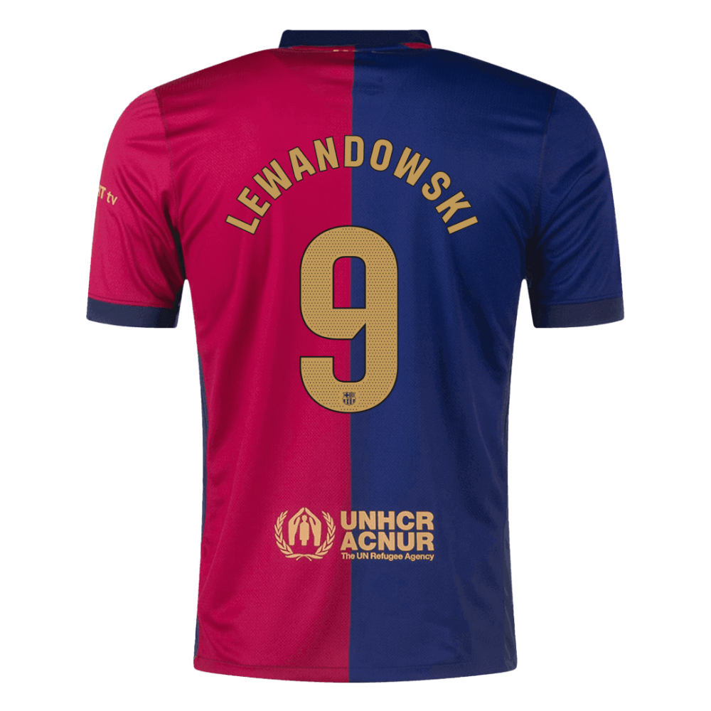 LEWANDOWSKI #9 Barcelona Home Soccer Jersey 2024/25 - Spotify Logo Without Text LEWANDOWSKI #9 Barcelona Home Soccer Jersey 2024/25 - Spotify Logo Without Text