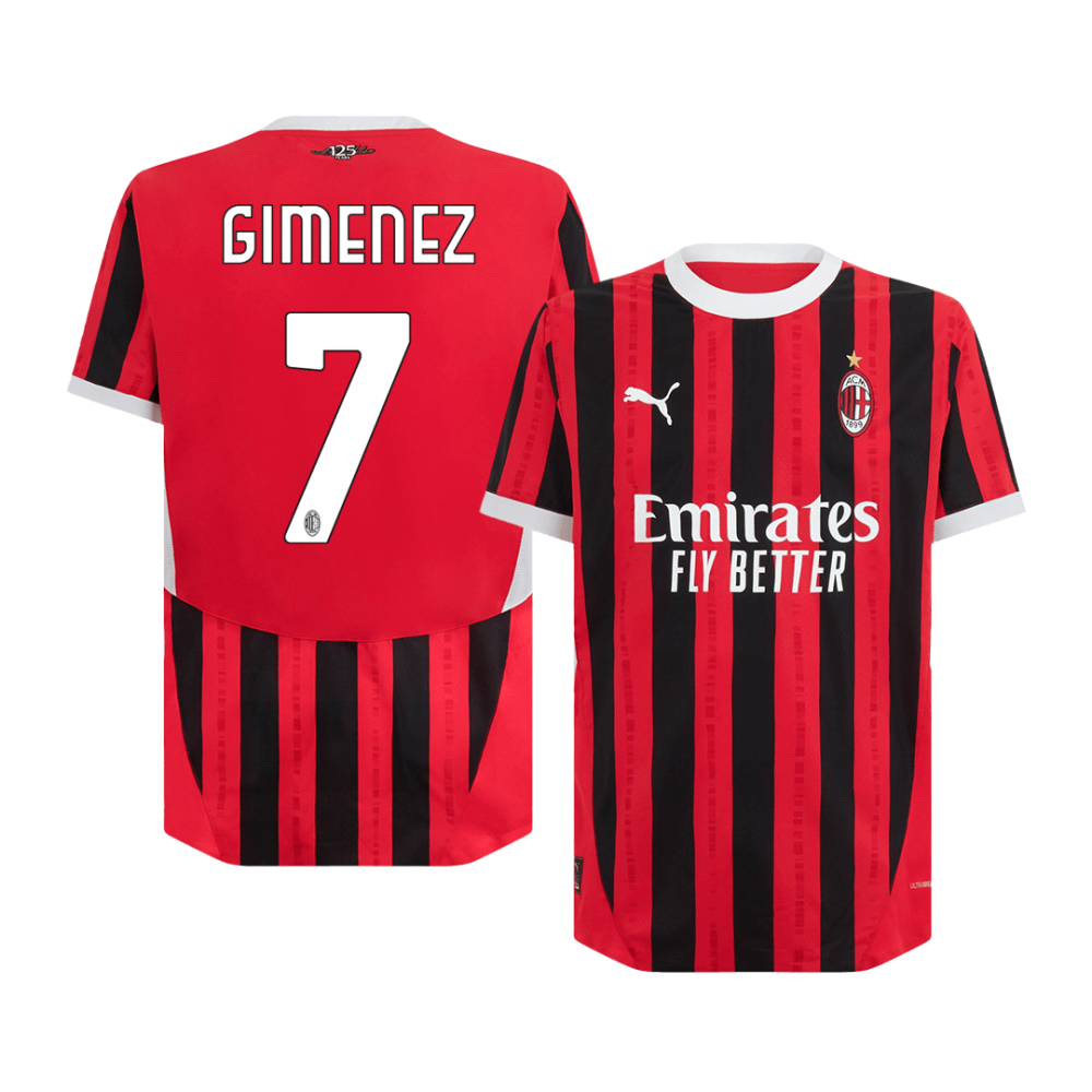 GIMENEZ #7 AC Milan Home Players Version Soccer Jersey 2024/25 GIMENEZ #7 AC Milan Home Players Version Soccer Jersey 2024/25