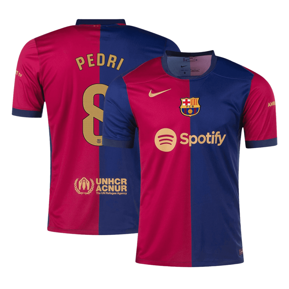 PEDRI #8 Barcelona Home Soccer Jersey 2024/25 PEDRI #8 Barcelona Home Soccer Jersey 2024/25