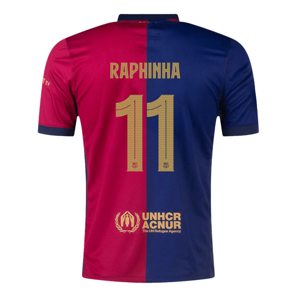 RAPHINHA #11 Barcelona Home Soccer Jersey 2024/25 - UCL RAPHINHA #11 Barcelona Home Soccer Jersey 2024/25 - UCL