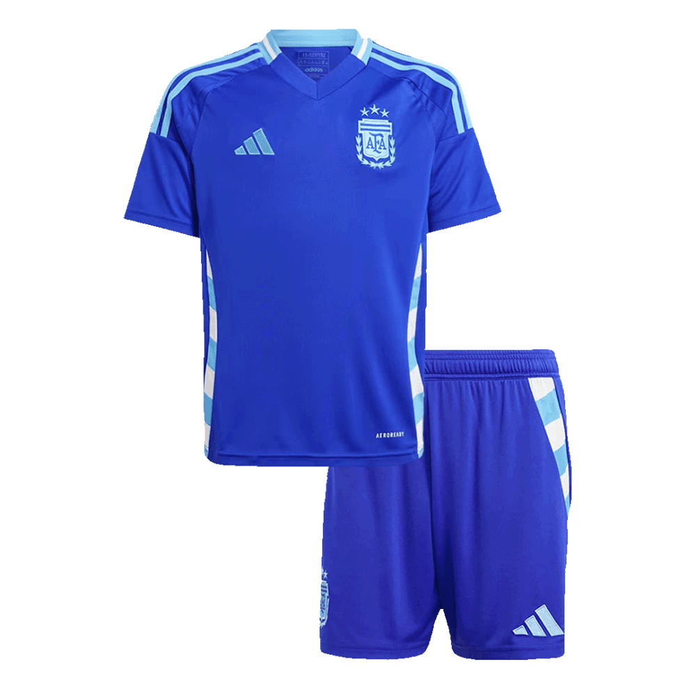 Argentina Away Kids Soccer Jerseys Kit Copa America 2024 Argentina Away Kids Soccer Jerseys Kit Copa America 2024