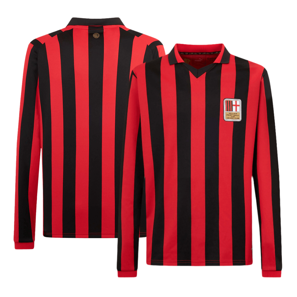 AC Milan Long Sleeve Soccer Jersey 2024/25 - 125th Anniversary AC Milan Long Sleeve Soccer Jersey 2024/25 - 125th Anniversary