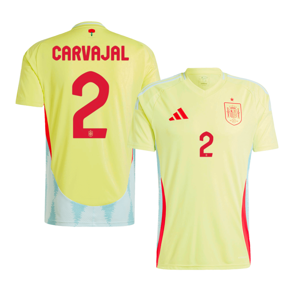 CARVAJAL #2 Spain Away Soccer Jersey EURO 2024 CARVAJAL #2 Spain Away Soccer Jersey EURO 2024