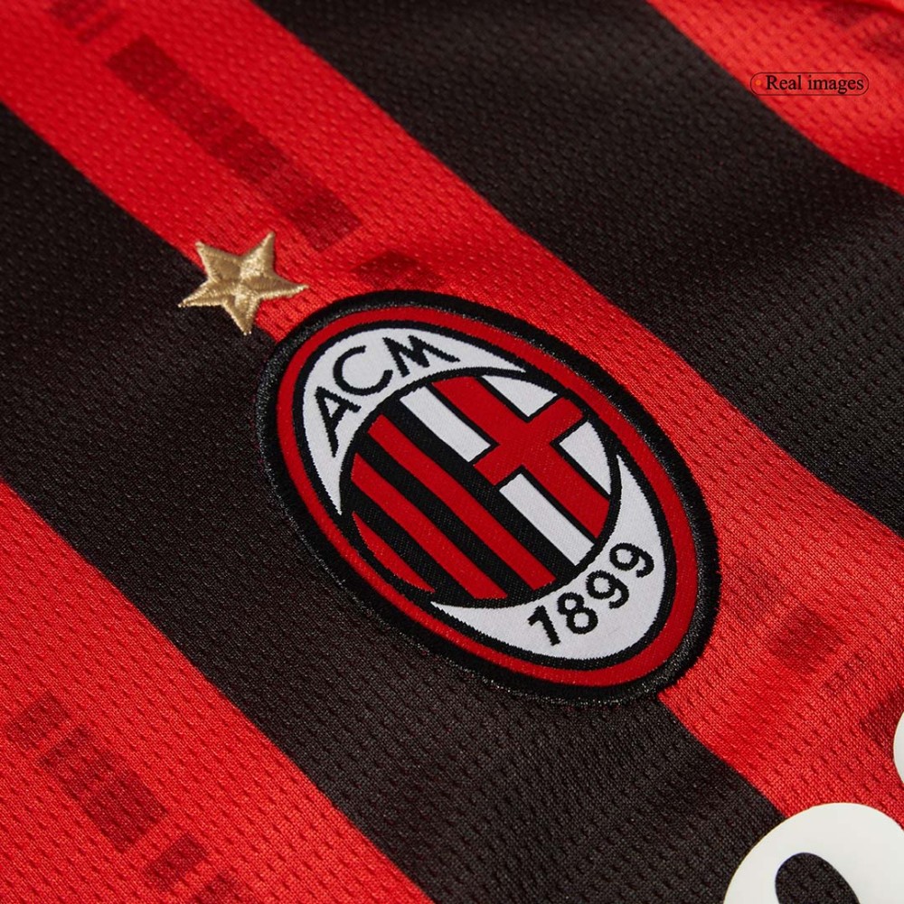 AC Milan Home Long Sleeve Soccer Jersey 2024/25 AC Milan Home Long Sleeve Soccer Jersey 2024/25