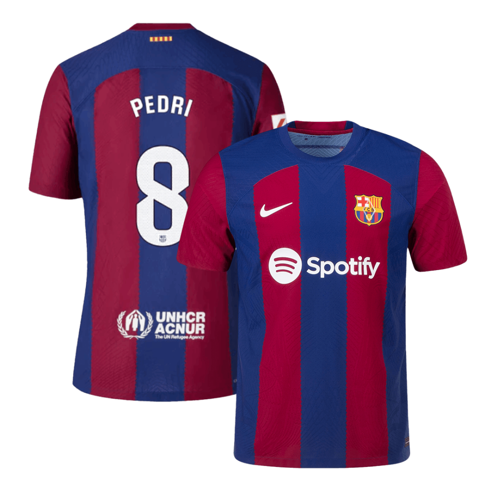 PEDRI #8 Barcelona Home Players Version Jersey 2023/24 PEDRI #8 Barcelona Home Players Version Jersey 2023/24