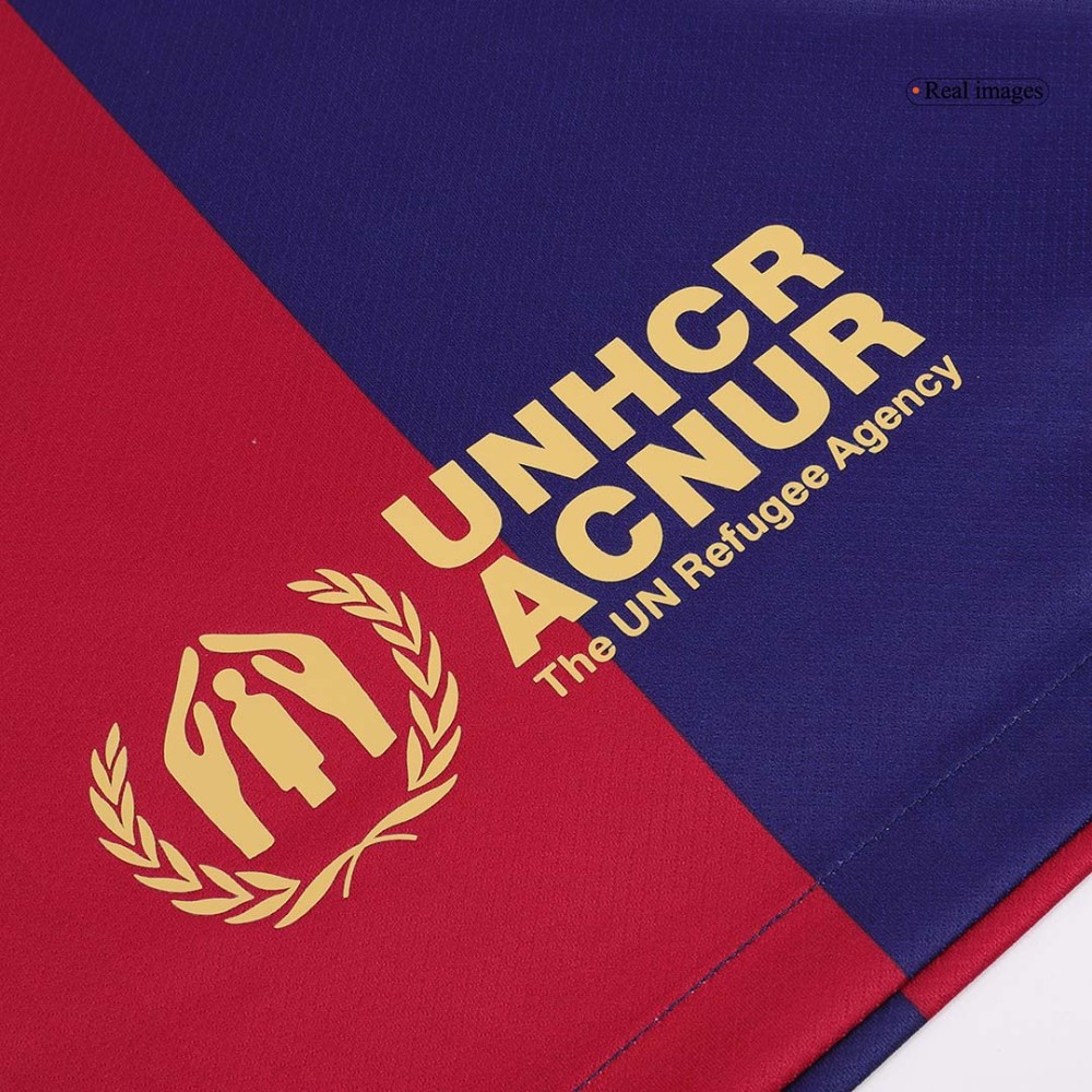 RAPHINHA #11 Barcelona Home Soccer Jersey 2024/25 - Spotify Logo Without Text