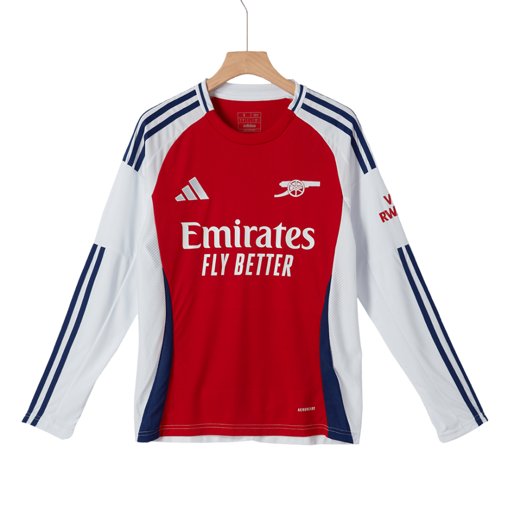 Arsenal Home Long Sleeve Soccer Jersey 2024/25 Arsenal Home Long Sleeve Soccer Jersey 2024/25