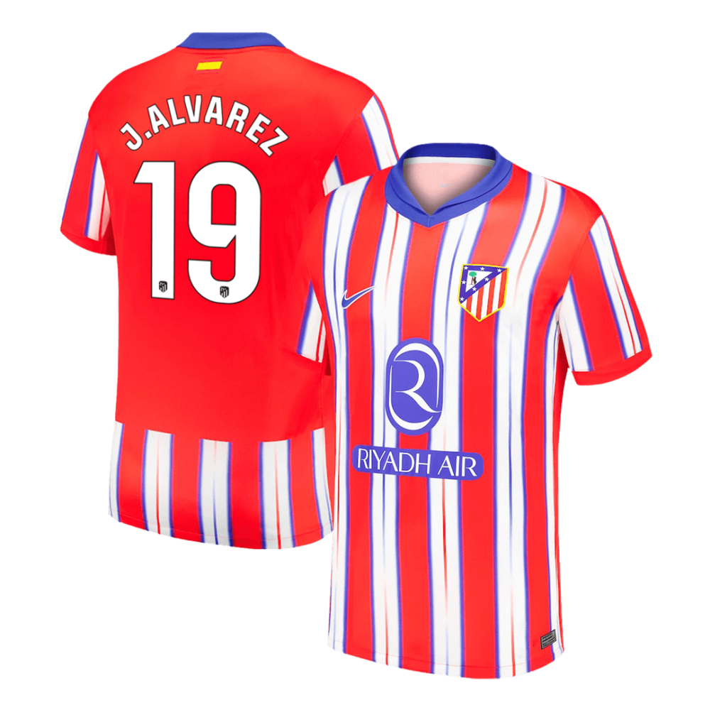 J.ALVAREZ #19 Atletico Madrid Home Soccer Jersey 2024/25 J.ALVAREZ #19 Atletico Madrid Home Soccer Jersey 2024/25