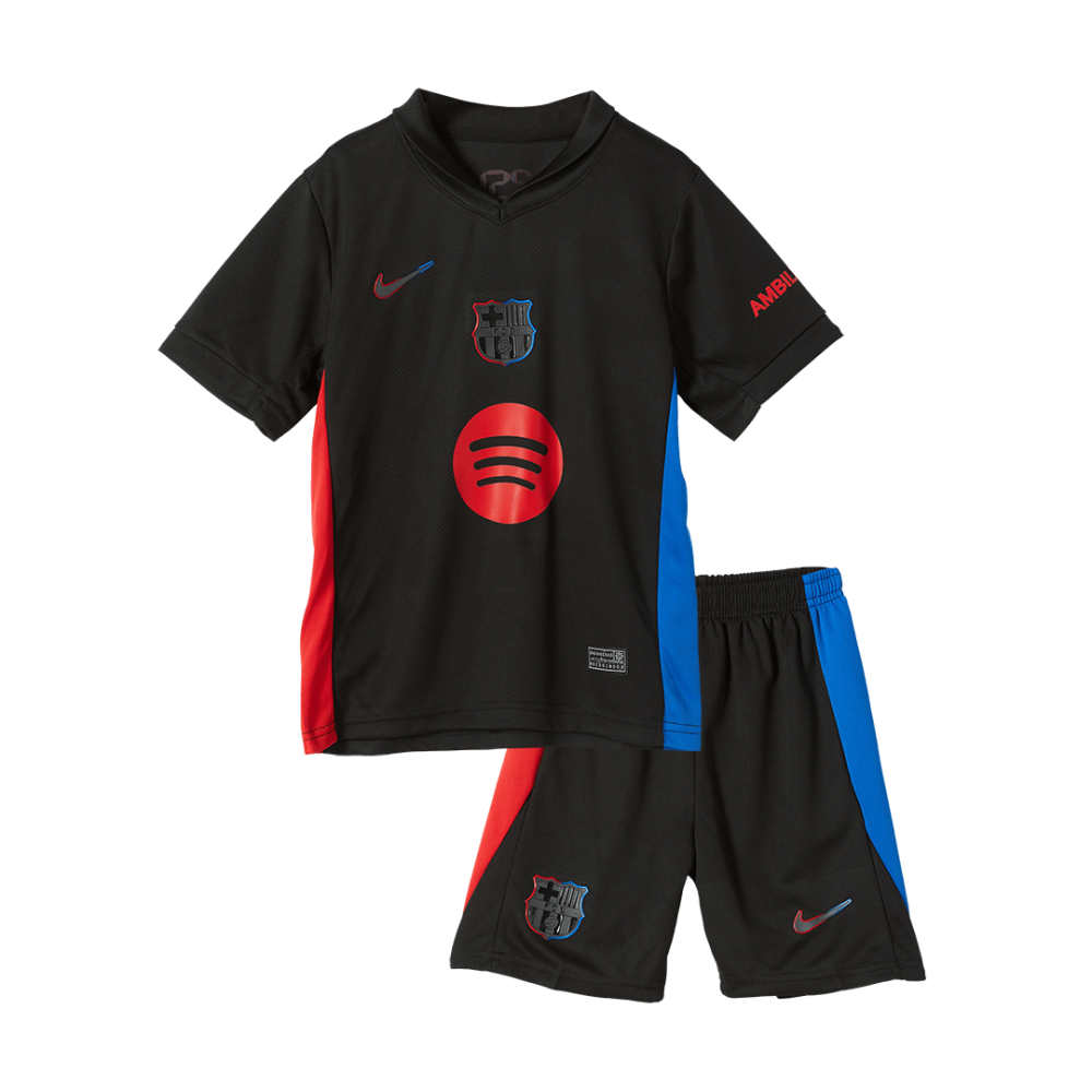 Barcelona Away Kids Soccer Jerseys Kit 2024/25 - Spotify Logo Without Text Barcelona Away Kids Soccer Jerseys Kit 2024/25 - Spotify Logo Without Text