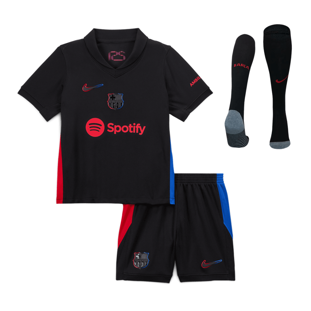 Barcelona Away Kids Soccer Jerseys Full Kit 2024/25 Barcelona Away Kids Soccer Jerseys Full Kit 2024/25