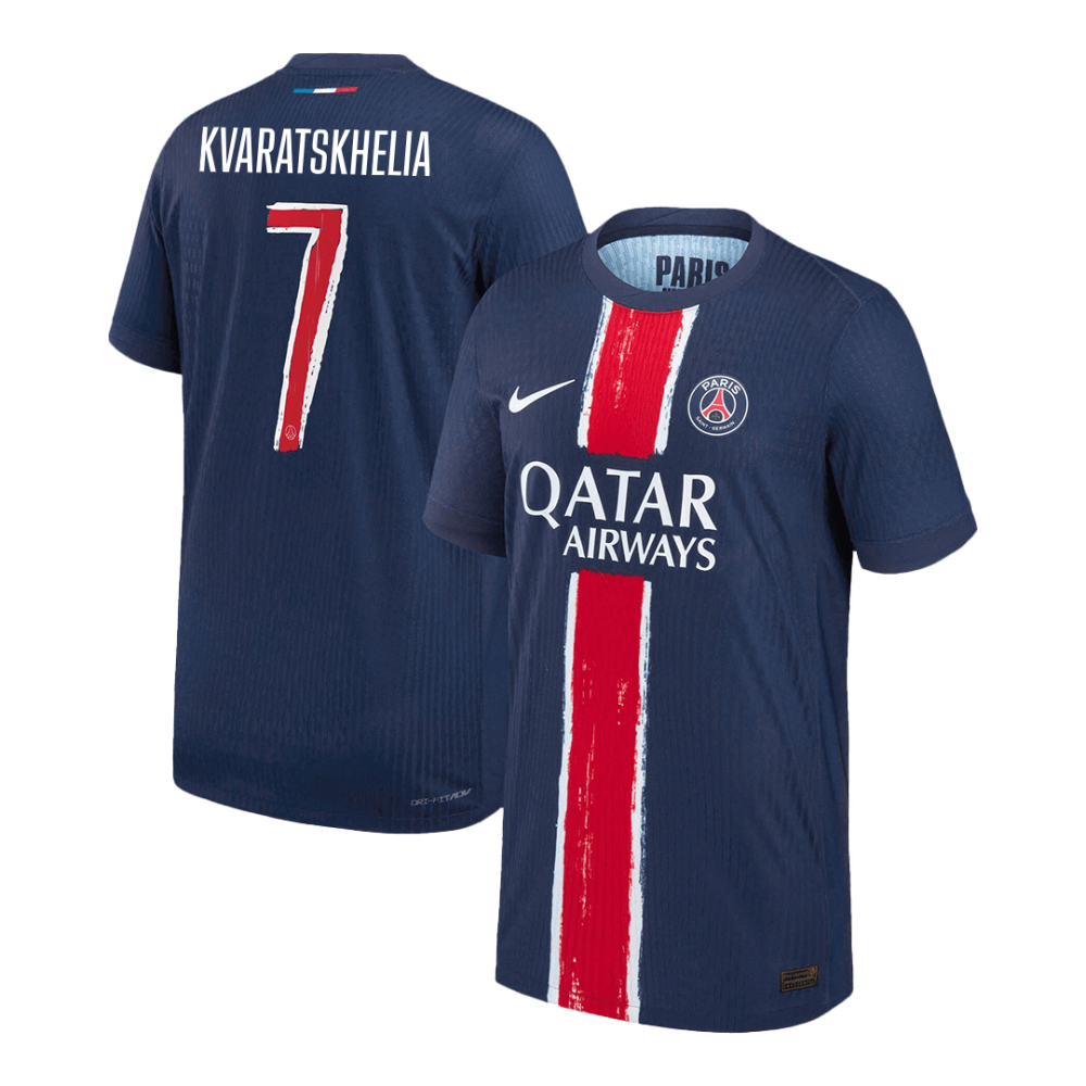 KVARATSKHELIA #7 PSG Home Players Version Soccer Jersey 2024/25 - UCL KVARATSKHELIA #7 PSG Home Players Version Soccer Jersey 2024/25 - UCL