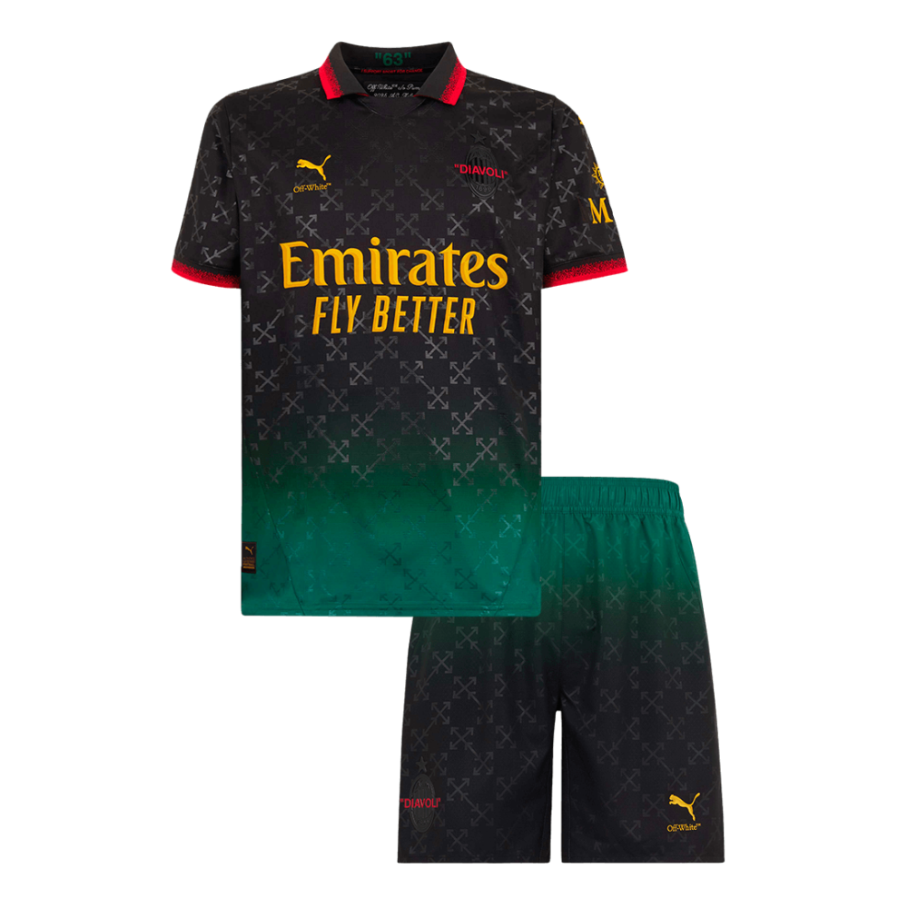 AC Milan Fourth Away Kids Soccer Jerseys Kit 2024/25 AC Milan Fourth Away Kids Soccer Jerseys Kit 2024/25