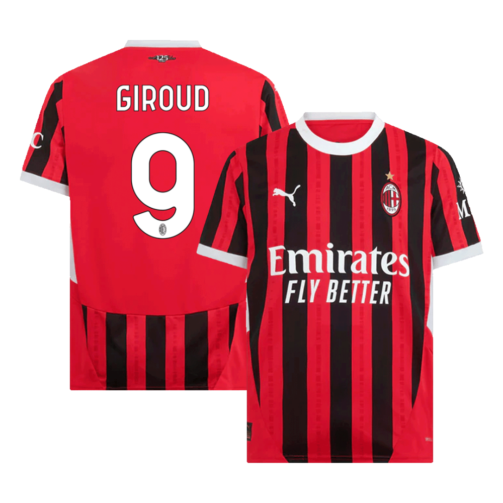 GIROUD #9 AC Milan Home Soccer Jersey 2024/25 GIROUD #9 AC Milan Home Soccer Jersey 2024/25