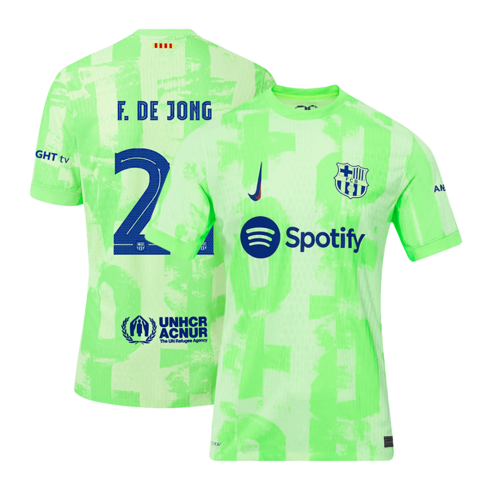 F.DE JONG #21 Barcelona Third Away Players Version Soccer Jersey 2024/25 - UCL
