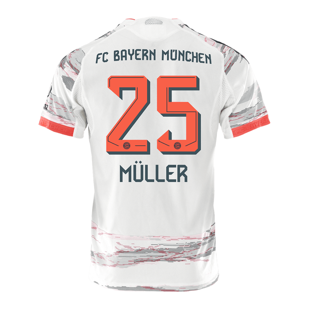 MÜLLER #25 Bayern Munich Away Players Version Soccer Jersey 2025/26 MÜLLER #25 Bayern Munich Away Players Version Soccer Jersey 2025/26