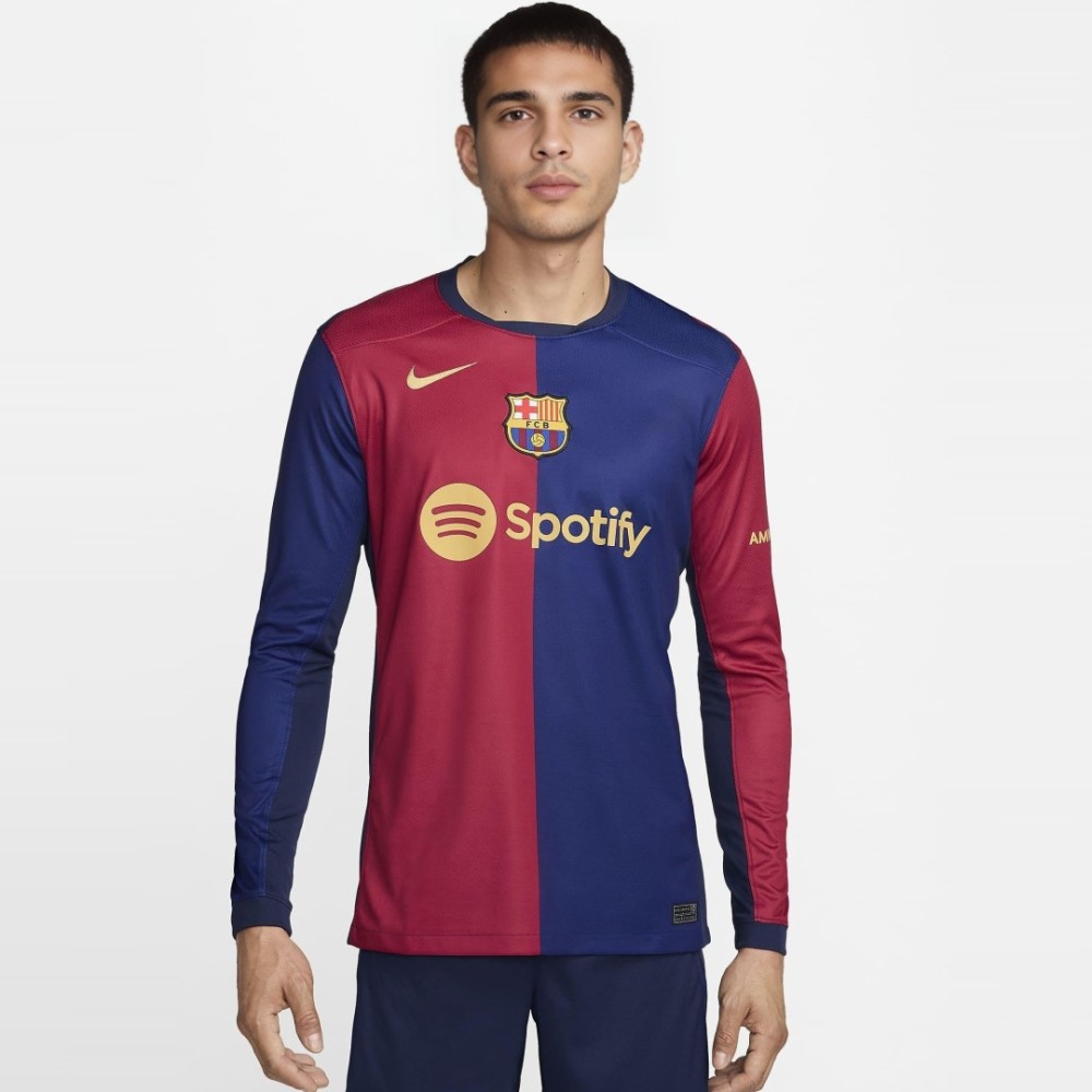 Barcelona Home Long Sleeve Soccer Jersey 2024/25 Barcelona Home Long Sleeve Soccer Jersey 2024/25