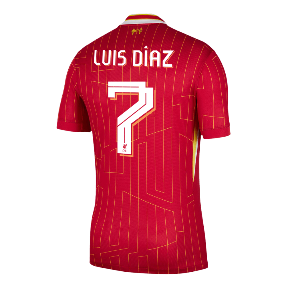 LUIS DÍAZ #7 Liverpool Home Soccer Jersey 2024/25 - UCL LUIS DÍAZ #7 Liverpool Home Soccer Jersey 2024/25 - UCL