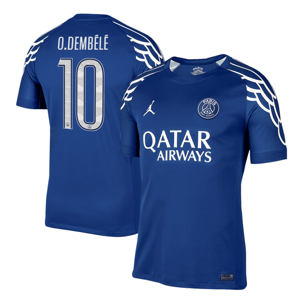 O.DEMBÉLÉ #10 PSG Fourth Away Soccer Jersey 2024/25 -UCL O.DEMBÉLÉ #10 PSG Fourth Away Soccer Jersey 2024/25 -UCL