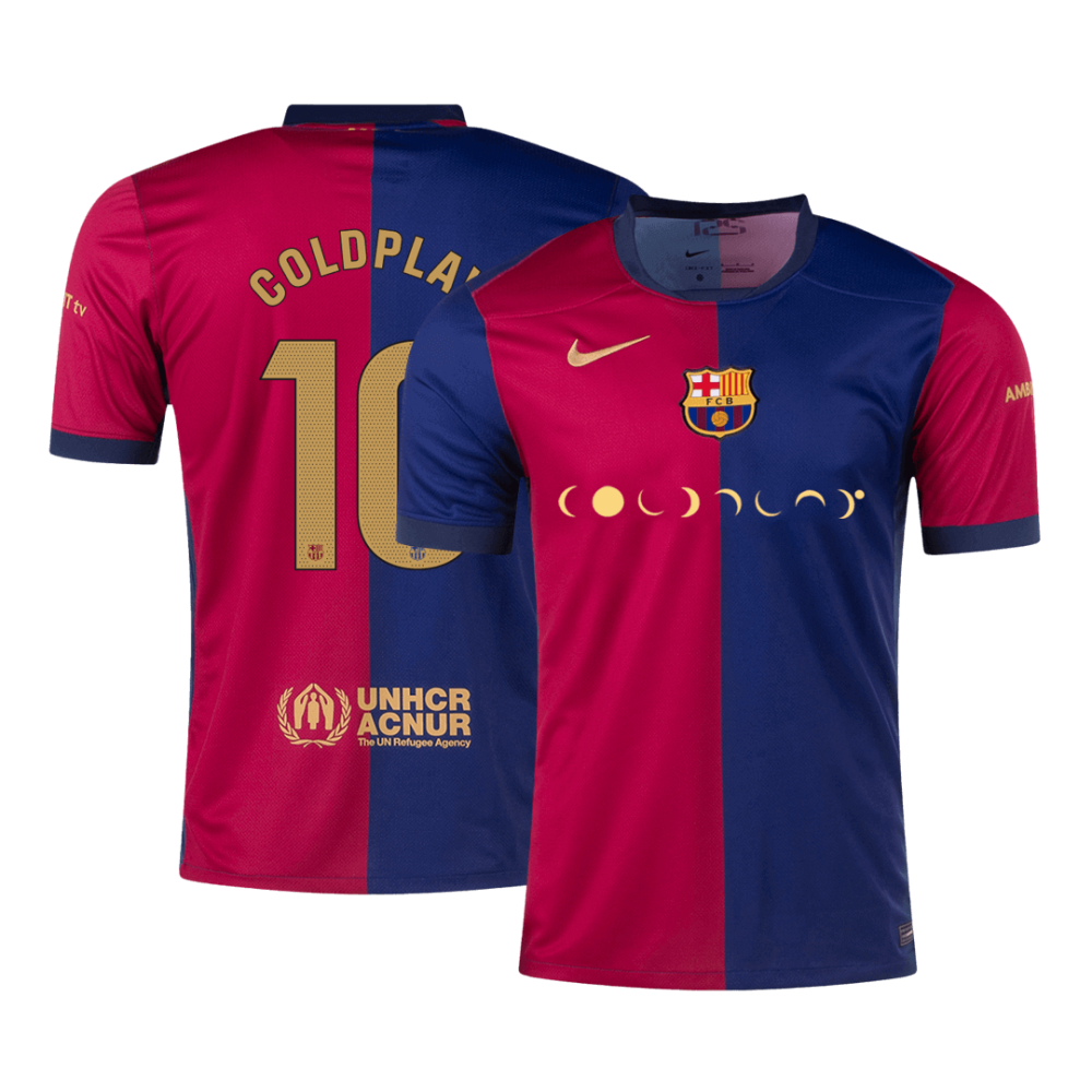 COLDPLAY #10 Barcelona Home Soccer Jersey 2024/25 COLDPLAY #10 Barcelona Home Soccer Jersey 2024/25