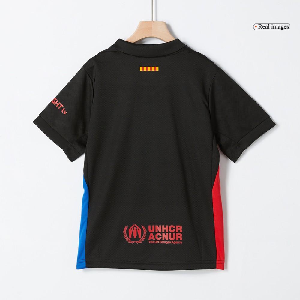 Barcelona Away Kids Soccer Jerseys Kit 2024/25 Barcelona Away Kids Soccer Jerseys Kit 2024/25
