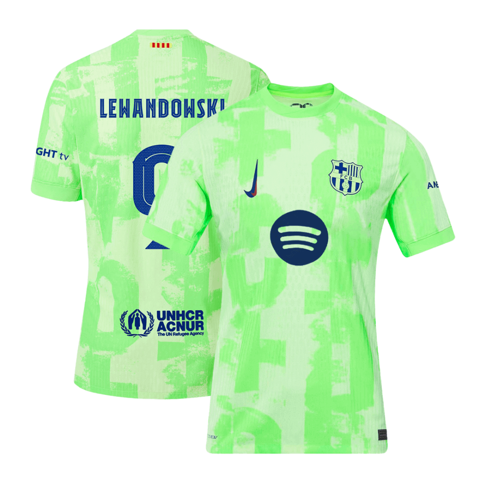 LEWANDOWSKI #9 Barcelona Third Away Players Version Soccer Jersey 2024/25- UCL(Spotify Logo Without Text) LEWANDOWSKI #9 Barcelona Third Away Players Version Soccer Jersey 2024/25- UCL(Spotify Logo Without Text)